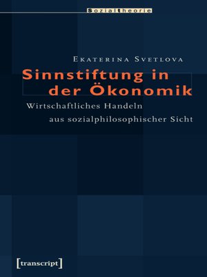 cover image of Sinnstiftung in der Ökonomik